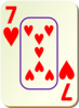 Bordered Seven Of Hearts Clip Art